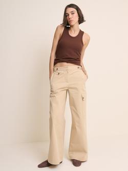 Nobody's Child Amaretto Wide Leg Cargo Trousers, Beige, Beige