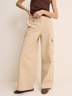 Nobody's Child Amaretto Wide Leg Cargo Trousers, Beige - view 2, Beige