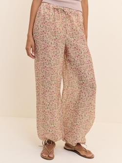 Nobody's Child Violet Floral Cuffed Trousers, Pink/Multi - view 2, Pink/Multi