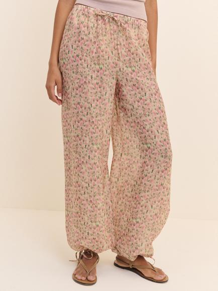 Nobody's Child Violet Floral Cuffed Trousers, Pink/Multi - view 2, Pink/Multi