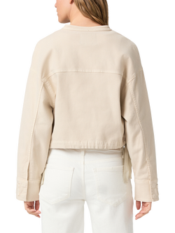 PAIGE Kiran Tie Waist Full Zip Jacket, Cream - view 2, Cream