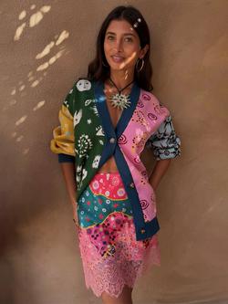 Never Fully Dressed Morocco Martha Knit Cardigan, Multi, Multi