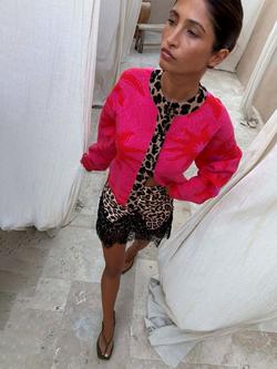 Never Fully Dressed Soleil Cardigan, Pink/Multi, Pink/Multi