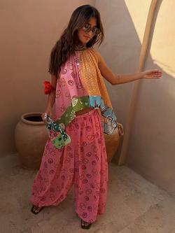 Never Fully Dressed Snake Balloon Trousers, Pink, Pink