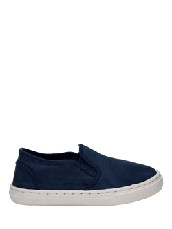 Trotters Kids' Hampton Canvas Shoreham Slip On Shoes, Navy