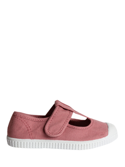 Trotters Kids' Hampton Champ Canvas Plimsolls, Rose
