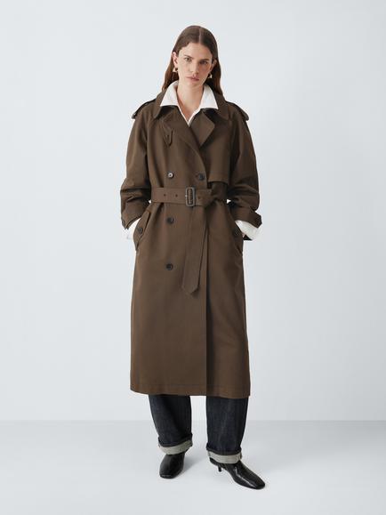J. Lewis Cotton Trench Coat, Coffee Bean, Coffee Bean