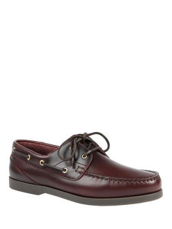 Jones Bootmaker Parsons Leather Boat Shoes - view 2, Burgundy