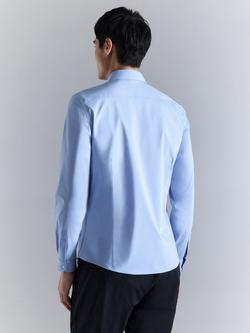 Mango Regular Fit Non Iron Cotton Blend Shirt, Blue - view 2, Blue