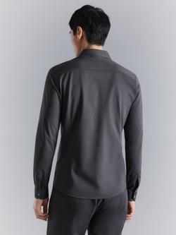 Mango Regular Fit Cotton Blend Shirt, Anthracite - view 2, Anthracite