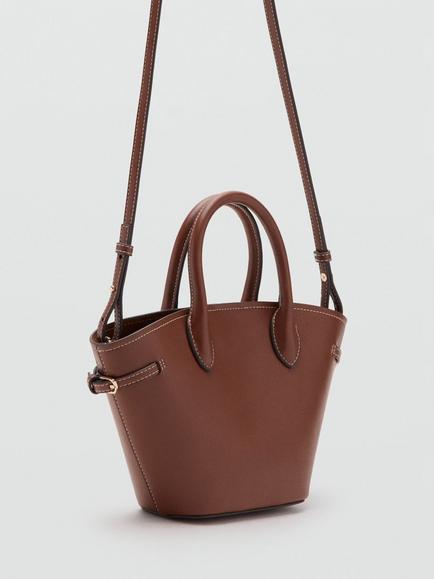 Mango Mini Handheld Tote Bag, Brown, Brown