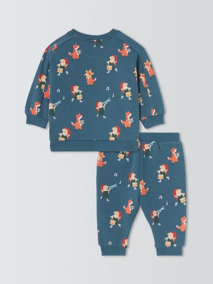 John Lewis Baby Animal Band Sweater & Joggers Set, Multi - view 2, Multi