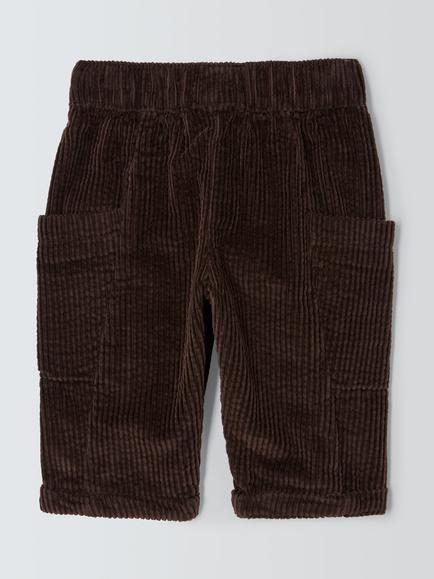 John Lewis Baby Corduroy Trousers, Brown - view 2, Brown