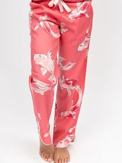 Cyberjammies Amelia Koi Print Pyjama Bottoms, Salmon Pink, Salmon Pink