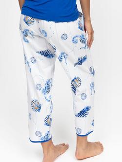 Cyberjammies Essie Sea Horse Stripe Cropped Pyjama Bottoms, Dark Blue/Multi - view 2, Dark Blue/Multi