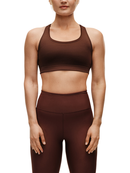 Casall Iconic Sports Bra, Dark Brown - view 2, Dark Brown