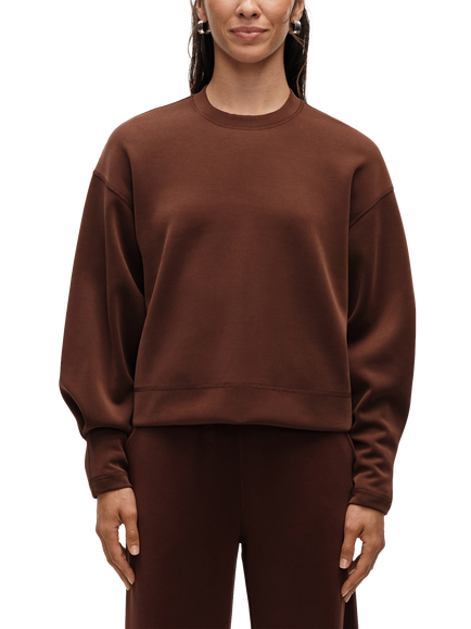 Casall Peachy Crew Neck Sweatshirt, Dark Brown - view 2, Dark Brown