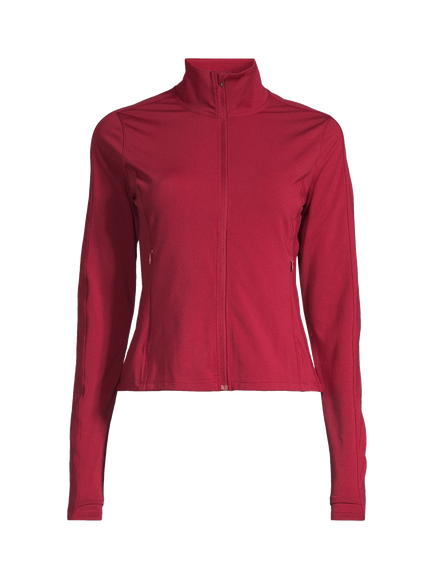Casall Soft Touch Zip Front Jacket, Maroon Red, Maroon Red