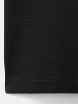 Mango Cotton Blend Regular Fit Short Sleeve Polo Shirt, Black - view 2, Black