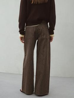 Mango Florchi Wide Leg Jeans, Chocolate - view 2, Chocolate