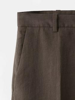 Mango Wide Leg Trousers, Chocolate - view 2, Chocolate