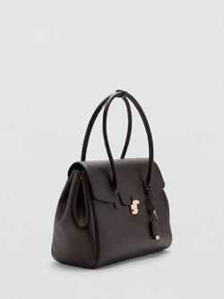 Mango Siena Shoulder Bag, Chocolate - view 2, Chocolate