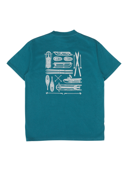 KAVU Snow Day Pure Cotton Graphic Crew Neck T-Shirt, Transformative Teal - view 2, Transformative Teal
