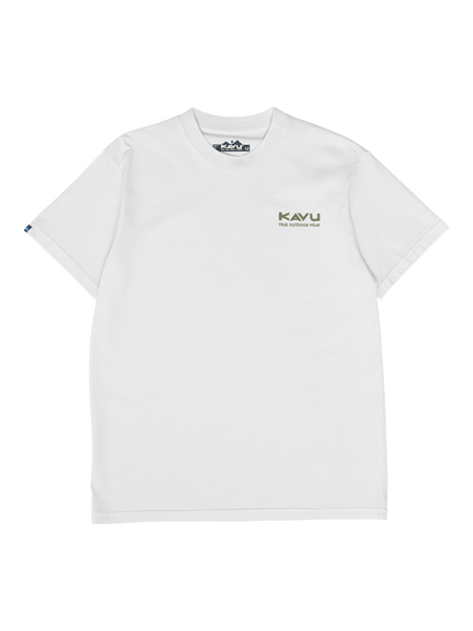 KAVU Speckled Trout Pure Cotton Graphicac Crew Neck T-Shirt, Lunar Rock, Lunar Rock