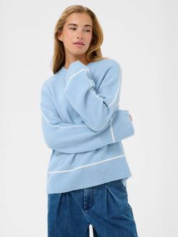KAFFE Jinie Colour Contrast Jumper, Blue, Blue