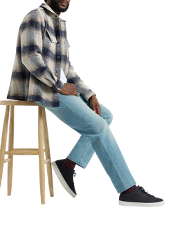 SPOKE Italian Denim Wide Thigh Slim Jeans, Stonewash - view 2, Stonewash