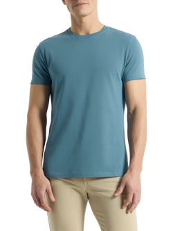 SPOKE Heavyweight Cotton Straight Fit T-Shirt - view 2, Aegean