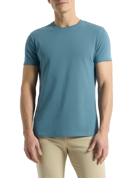 SPOKE Heavyweight Cotton Straight Fit T-Shirt - view 2, Aegean