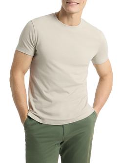 SPOKE Heavyweight Cotton Straight Fit T-Shirt, Stone