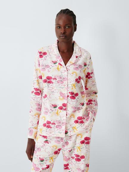 John Lewis Crane Pyjama Shirt, Pink