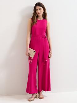 Phase Eight Petite Marta Open Back Jumpsuit, Fuchsia