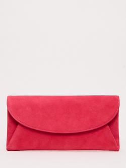 Phase Eight Suede Clutch Bag, Pink