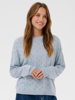 Saint Tropez Oline Pointelle Knit Jumper, Blue, Blue