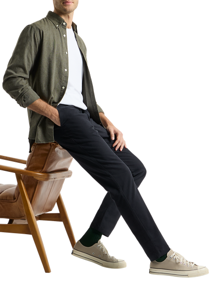 SPOKE Heroes Wide Thigh Slim Chinos, Black
