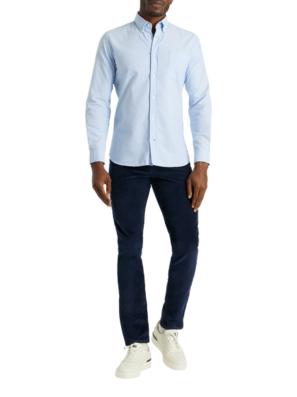 SPOKE Italian Cord Fives Regular Thigh Slim Chinos, Navy Cord