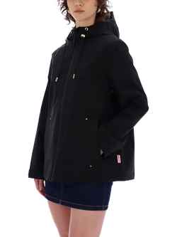 Hunter Original Lightweight Waterproof Raincoat, Black, Black