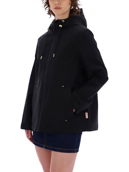 Hunter Original Lightweight Waterproof Raincoat, Black, Black