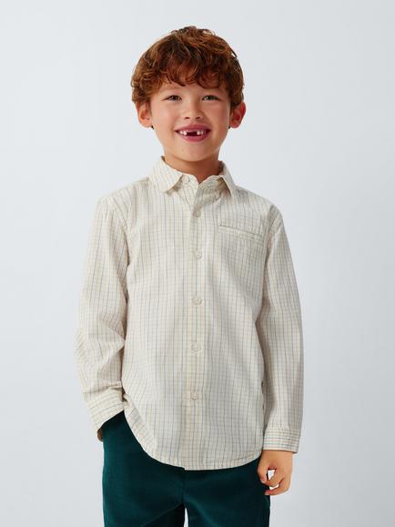 John Lewis Heirloom Collection Kids' Check Shirt, Multi, Multi Check