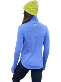 ACAI Freeform Quarter Zip Jumper - view 2, Baja Blue
