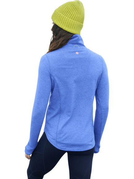 ACAI Freeform Quarter Zip Jumper - view 2, Baja Blue