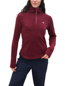 ACAI Endurasoft Quarter Zip Water Repellent Top, Limeade, Cabernet