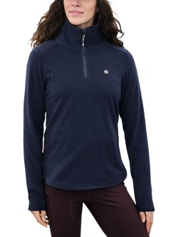 ACAI Endurasoft Quarter Zip Water Repellent Top, Limeade, Deep Navy