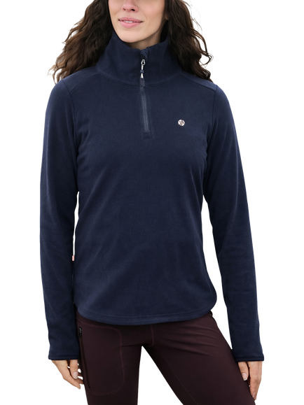 ACAI Endurasoft Quarter Zip Water Repellent Top, Deep Navy