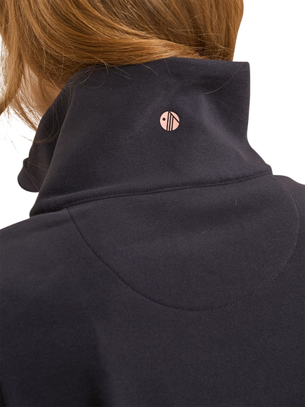 ACAI Endurasoft Quarter Zip Water Repellent Top - view 2, Deep Navy