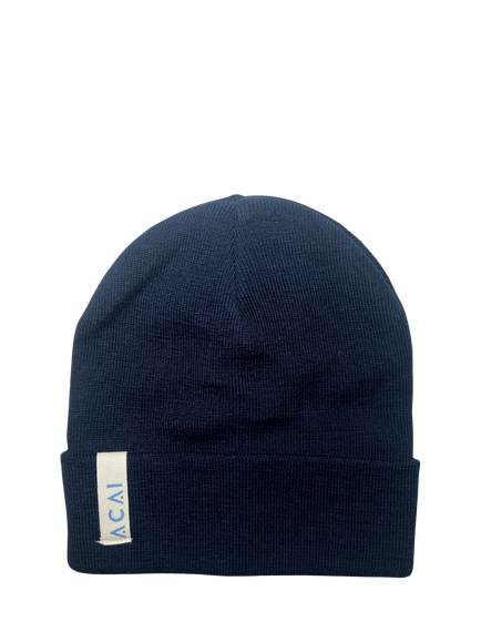 ACAI Women's Merino Lite Beanie Hat, Deep Navy, Deep Navy