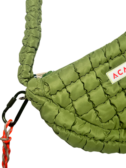 ACAI Quilted Sling Bag, Olive - view 2, Olive